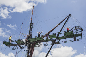 Performers on Fiberglass Grating Deck